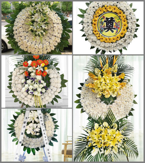 四川成都崇州市梓潼镇天寿村花圈速递